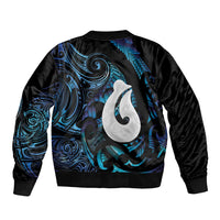 Hei Matau New Zealand Matariki Bomber Jacket NZ Fish Hook Maori Art LT14 - Polynesian Pride