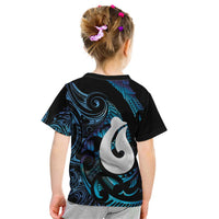 Hei Matau New Zealand Matariki Kid T Shirt NZ Fish Hook Maori Art