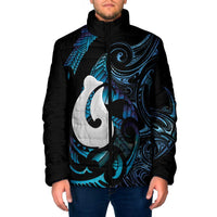 Hei Matau New Zealand Matariki Padded Jacket NZ Fish Hook Maori Art LT14 Men Purple - Polynesian Pride