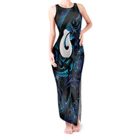 Hei Matau New Zealand Matariki Tank Maxi Dress NZ Fish Hook Maori Art