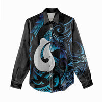 Hei Matau New Zealand Matariki Women Casual Shirt NZ Fish Hook Maori Art