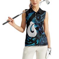 Hei Matau New Zealand Matariki Women Sleeveless Polo Shirt NZ Fish Hook Maori Art