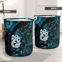 Manaia New Zealand Matariki Laundry Basket NZ Paua Shell Maori Art LT14 - Polynesian Pride