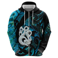 Manaia New Zealand Matariki Hoodie NZ Paua Shell Maori Art