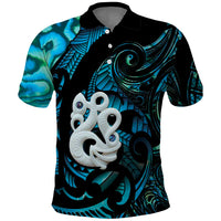 Manaia New Zealand Matariki Polo Shirt NZ Paua Shell Maori Art