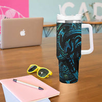 Manaia New Zealand Matariki Tumbler With Handle NZ Paua Shell Maori Art