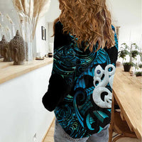 Manaia New Zealand Matariki Women Casual Shirt NZ Paua Shell Maori Art