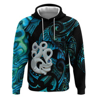 Manaia New Zealand Matariki Zip Hoodie NZ Paua Shell Maori Art