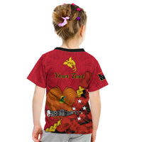 Personalised Remembrance Day PNG Kid T Shirt Papua New Guinea We Will Remember Them LT14 - Polynesian Pride