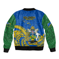Polynesian Pride Independence Day Solomon Islands Sleeve Zip Bomber Jacket Happy 45th Anniversary LT14 - Polynesian Pride