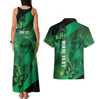 Personalised World Mental Health Awareness Month Couples Matching Tank Maxi Dress and Hawaiian Shirt Warriors Brave Strong Galaxy Vibes LT14 - Polynesian Pride