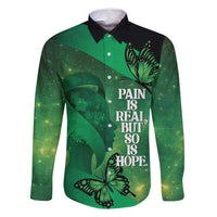 Personalised World Mental Health Awareness Month Family Matching Summer Maxi Dress and Hawaiian Shirt Warriors Brave Strong Galaxy Vibes LT14 Dad's Shirt - Long Sleeve Green - Polynesian Pride