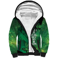 Personalised World Mental Health Awareness Month Sherpa Hoodie Warriors Brave Strong Galaxy Vibes