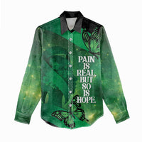 Personalised World Mental Health Awareness Month Women Casual Shirt Warriors Brave Strong Galaxy Vibes