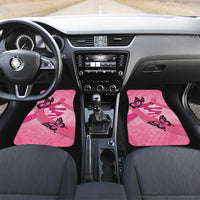 Polynesia Breast Cancer Awareness Month Car Mats Pink Ribbon Mix Butterflies