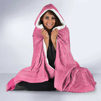 Polynesia Breast Cancer Awareness Month Hooded Blanket Pink Ribbon Mix Butterflies