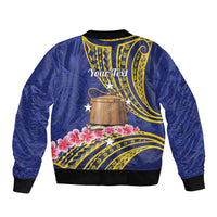 Personalised Tokelau Tokehega Day Bomber Jacket Tokelauan Tatau Flag Color - Polynesian Pride