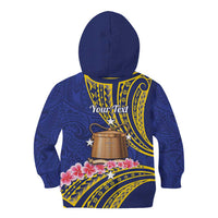 Personalised Tokelau Tokehega Day Kid Hoodie Tokelauan Tatau Flag Color - Polynesian Pride