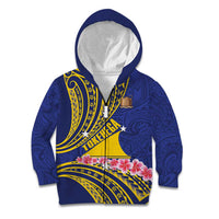 Personalised Tokelau Tokehega Day Kid Hoodie Tokelauan Tatau Flag Color - Polynesian Pride