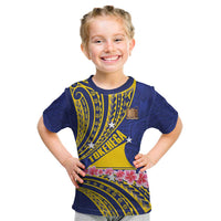 Personalised Tokelau Tokehega Day Kid T Shirt Tokelauan Tatau Flag Color - Polynesian Pride