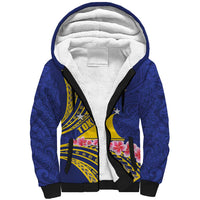 Personalised Tokelau Tokehega Day Sherpa Hoodie Tokelauan Tatau Flag Color - Polynesian Pride