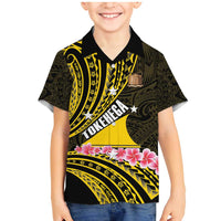 Personalised Tokelau Tokehega Day Family Matching Mermaid Dress and Hawaiian Shirt Tokelauan Tatau Black Color - Polynesian Pride