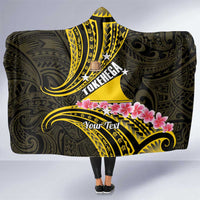 Personalised Tokelau Tokehega Day Hooded Blanket Tokelauan Tatau Black Color - Polynesian Pride