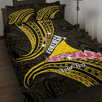 Personalised Tokelau Tokehega Day Quilt Bed Set Tokelauan Tatau Black Color - Polynesian Pride