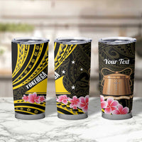 Personalised Tokelau Tokehega Day Tumbler Cup Tokelauan Tatau Black Color - Polynesian Pride