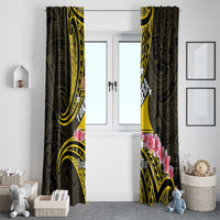 Personalised Tokelau Tokehega Day Window Curtain Tokelauan Tatau Black Color - Polynesian Pride