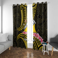 Personalised Tokelau Tokehega Day Window Curtain Tokelauan Tatau Black Color - Polynesian Pride
