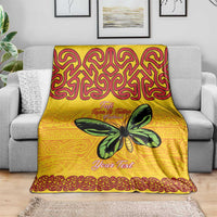 Personalised Tufi Tapa and Tattoo Festival Blanket PNG Oro Butterfly Tapa Pattern - Polynesian Pride
