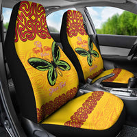 Personalised Tufi Tapa and Tattoo Festival Car Seat Cover PNG Oro Butterfly Tapa Pattern - Polynesian Pride