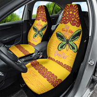 Personalised Tufi Tapa and Tattoo Festival Car Seat Cover PNG Oro Butterfly Tapa Pattern - Polynesian Pride