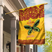 Personalised Tufi Tapa and Tattoo Festival Garden Flag PNG Oro Butterfly Tapa Pattern - Polynesian Pride