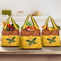 Personalised Tufi Tapa and Tattoo Festival Grocery Bag PNG Oro Butterfly Tapa Pattern - Polynesian Pride