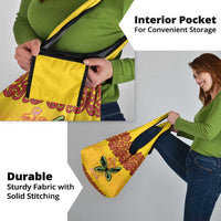 Personalised Tufi Tapa and Tattoo Festival Grocery Bag PNG Oro Butterfly Tapa Pattern - Polynesian Pride