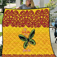 Personalised Tufi Tapa and Tattoo Festival Quilt PNG Oro Butterfly Tapa Pattern - Polynesian Pride