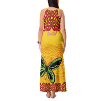 Personalised Tufi Tapa and Tattoo Festival Tank Maxi Dress PNG Oro Butterfly Tapa Pattern - Polynesian Pride