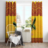 Personalised Tufi Tapa and Tattoo Festival Window Curtain PNG Oro Butterfly Tapa Pattern - Polynesian Pride