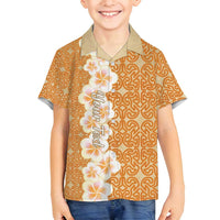 Personalised Tufi Tapa and Tattoo Festival Family Matching Off Shoulder Maxi Dress and Hawaiian Shirt Oro Tapa Cloth With Plumeria - Polynesian Pride