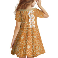 Personalised Tufi Tapa and Tattoo Festival Family Matching Short Sleeve Bodycon Dress and Hawaiian Shirt Oro Tapa Cloth With Plumeria - Polynesian Pride