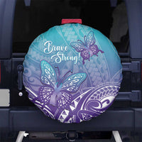 Polynesia Suicide Prevention Month Spare Tire Cover Butterfly Purple And Teal Ribbon Tomorrow Needs You LT14 - Polynesian Pride