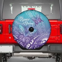 Polynesia Suicide Prevention Month Spare Tire Cover Butterfly Purple And Teal Ribbon Tomorrow Needs You LT14 - Polynesian Pride
