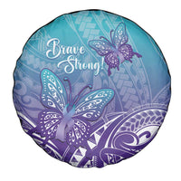Polynesia Suicide Prevention Month Spare Tire Cover Butterfly Purple And Teal Ribbon Tomorrow Needs You LT14 - Polynesian Pride