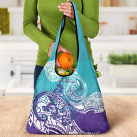 Personalised New Zealand Suicide Prevention Month Grocery Bag You Matter NZ Fern With Maori Koru Lizard