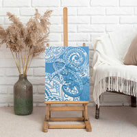 Personalised New Zealand Autism Awareness Canvas Wall Art NZ Fern With Maori Koru Lizard