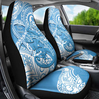 Personalised New Zealand Autism Awareness Car Seat Cover NZ Fern With Maori Koru Lizard