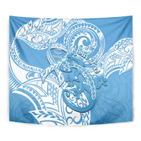 Personalised New Zealand Autism Awareness Tapestry NZ Fern With Maori Koru Lizard