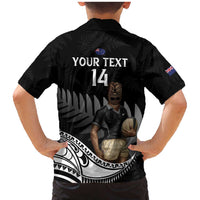 Custom New Zealand Silver Fern Rugby Family Matching Mermaid Dress and Hawaiian Shirt 2024 Aotearoa Maori Mascot Go All Black